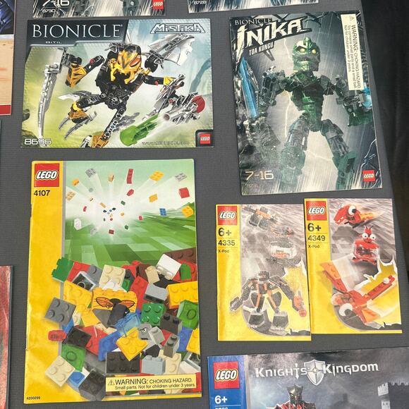 LEGO Instruction Manuals Lot 20 Mixed Racers Bionicle City Star Wars Knights Y2K - Picture 8 of 14